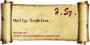 Holly Szabina névjegykártya