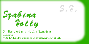 szabina holly business card